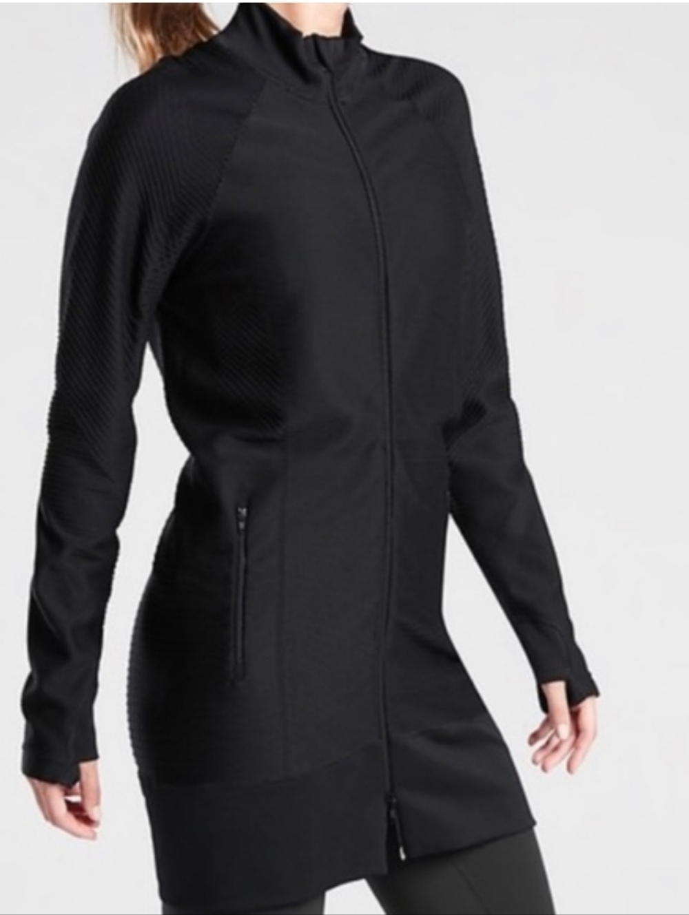 Athleta Rye Full Zip Jacket In Black Size L